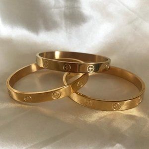 Love Bangle - Screw design - Gold